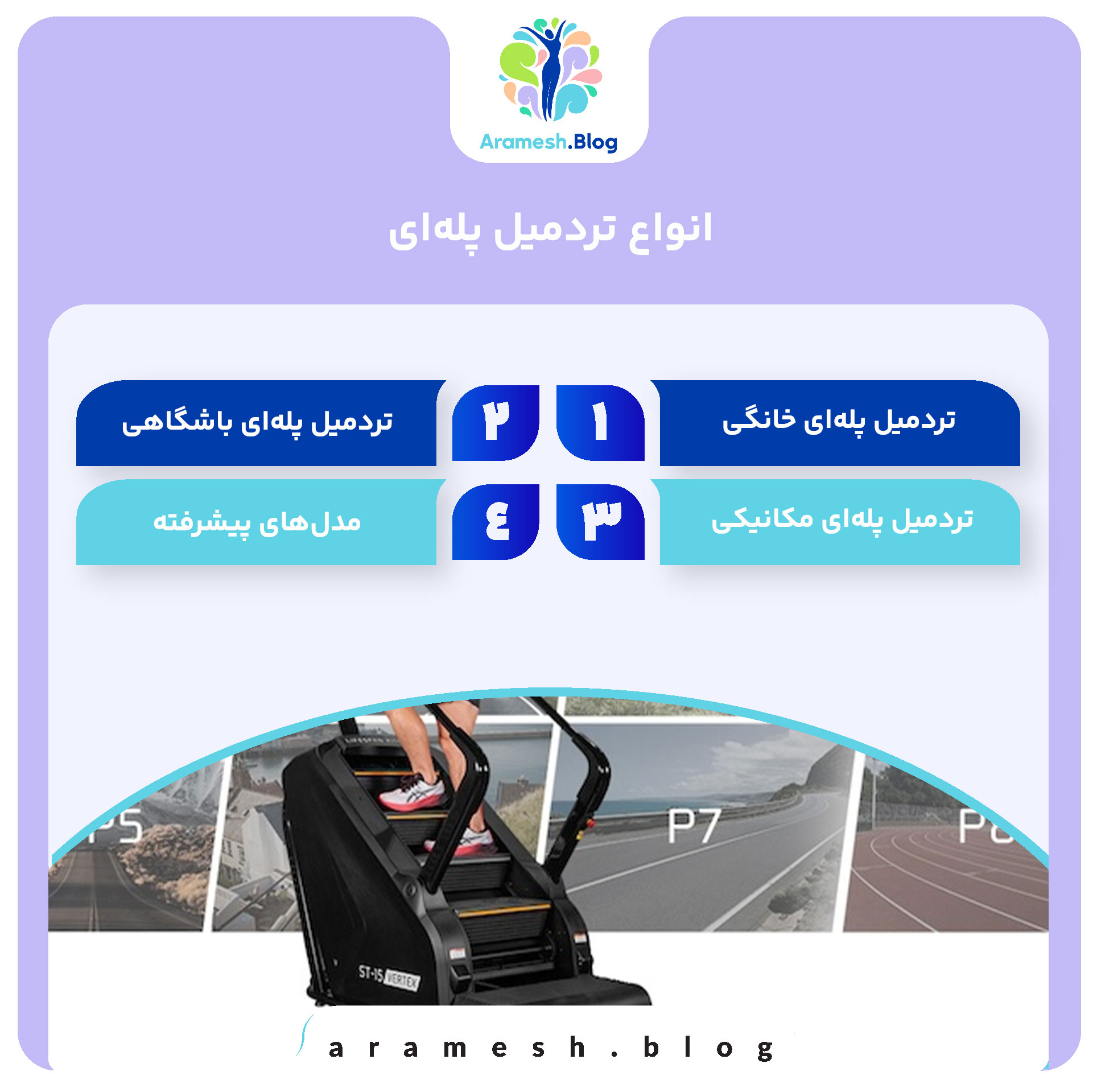 راهنمای کامل خرید تردمیل پله‌ای